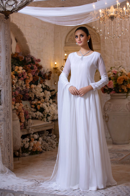 Mah-Noor (Plain Chiffon Frock)