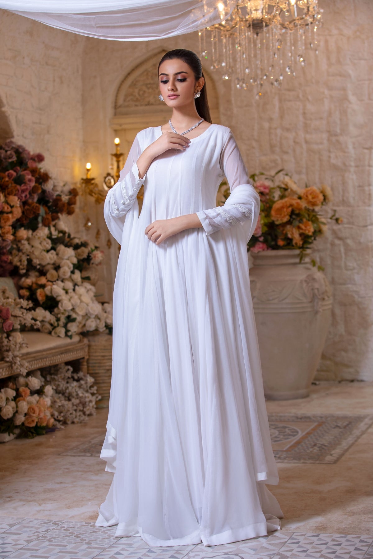 Mah-Noor (Plain Chiffon Frock)