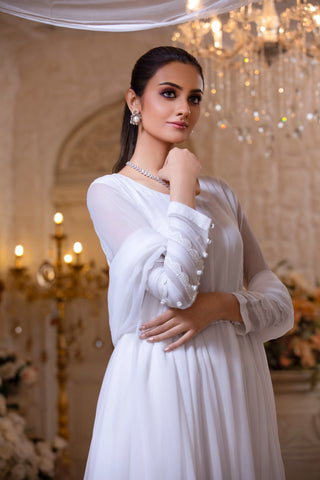 Mah-Noor (Plain Chiffon Frock)