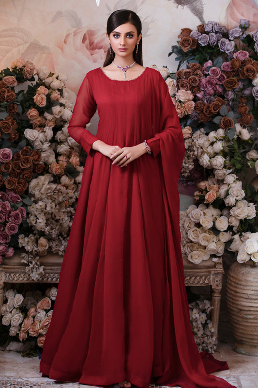 Shabnam (Plain Chiffon Frock)