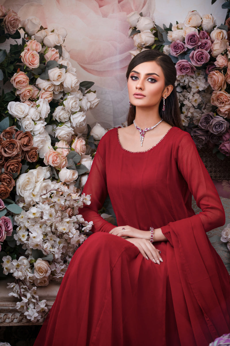 Shabnam (Plain Chiffon Frock)